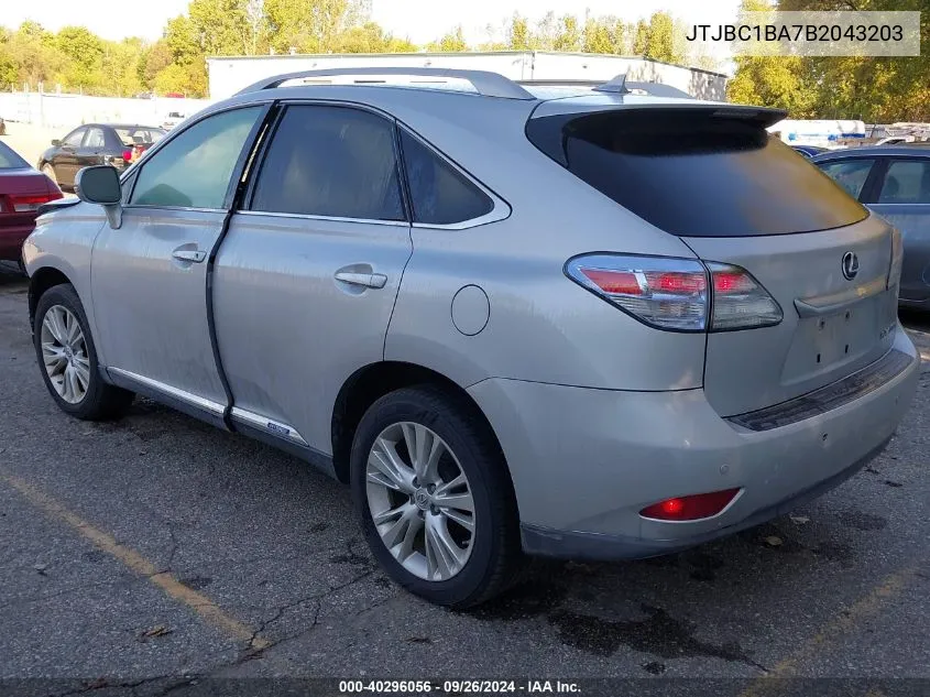 2011 Lexus Rx 450H 450 VIN: JTJBC1BA7B2043203 Lot: 40296056