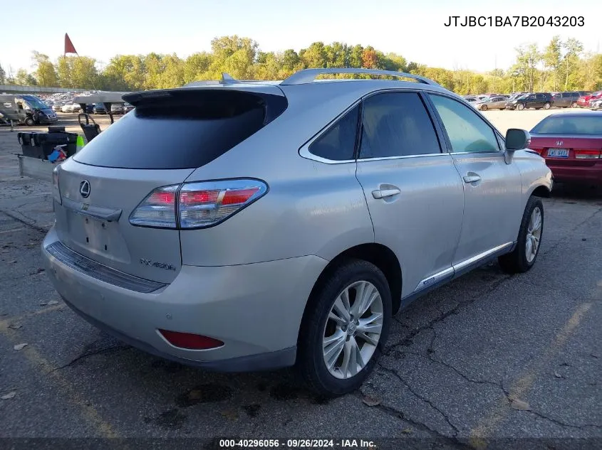 2011 Lexus Rx 450H 450 VIN: JTJBC1BA7B2043203 Lot: 40296056