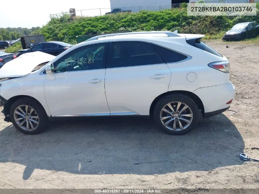 2T2BK1BA2BC103746 2011 Lexus Rx 350