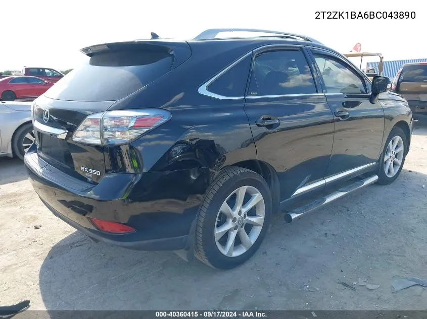 2T2ZK1BA6BC043890 2011 Lexus Rx 350