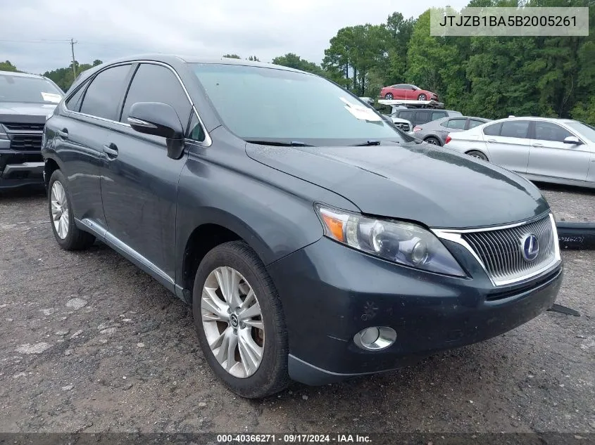 JTJZB1BA5B2005261 2011 Lexus Rx 450H