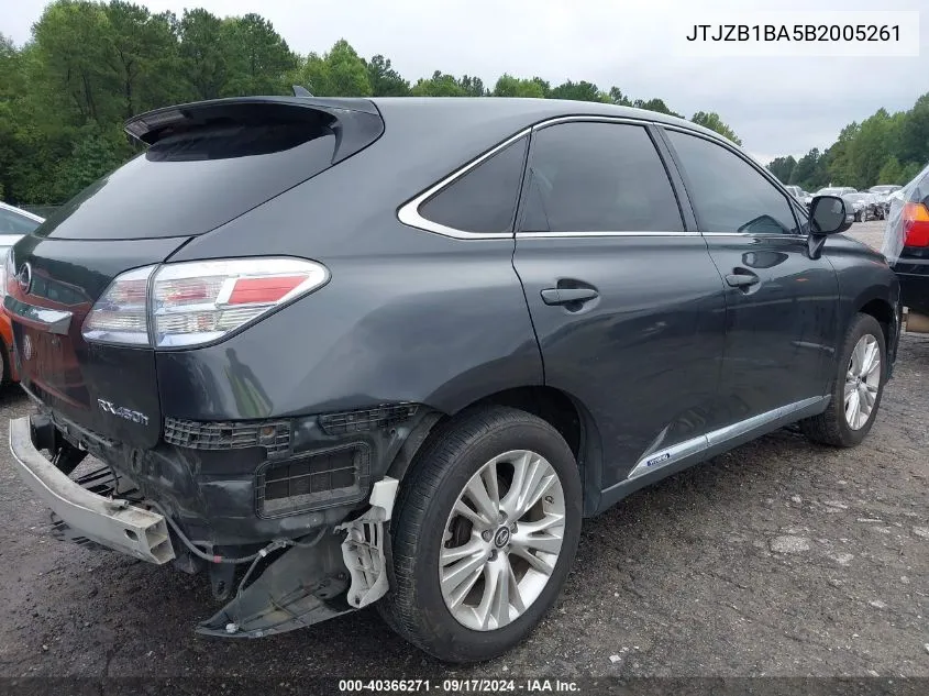 JTJZB1BA5B2005261 2011 Lexus Rx 450H