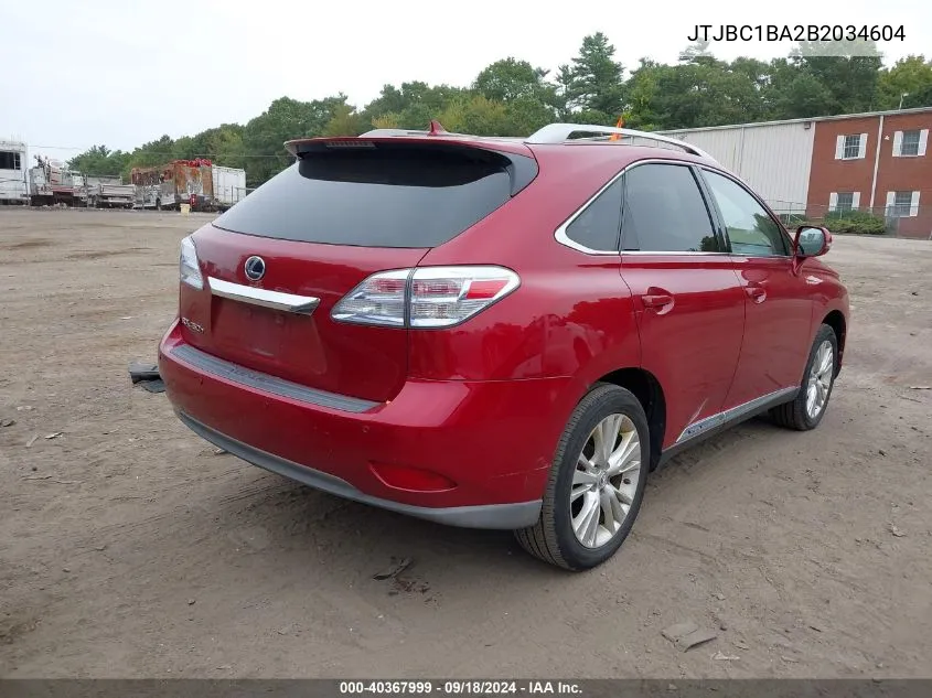 JTJBC1BA2B2034604 2011 Lexus Rx 450H