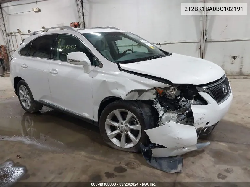 2T2BK1BA0BC102191 2011 Lexus Rx 350