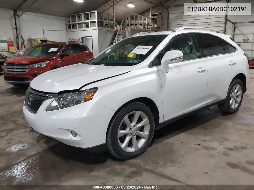 2T2BK1BA0BC102191 2011 Lexus Rx 350