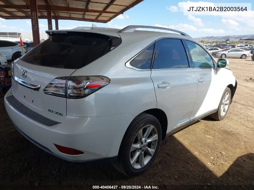 JTJZK1BA2B2003564 2011 Lexus Rx 350