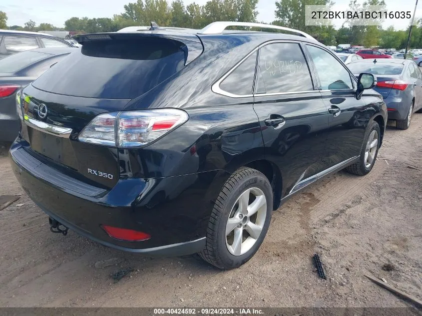 2T2BK1BA1BC116035 2011 Lexus Rx 350 350