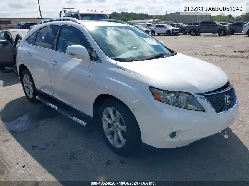 2T2ZK1BA6BC051049 2011 Lexus Rx 350