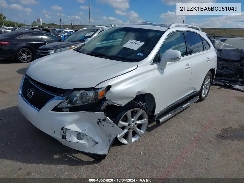 2T2ZK1BA6BC051049 2011 Lexus Rx 350