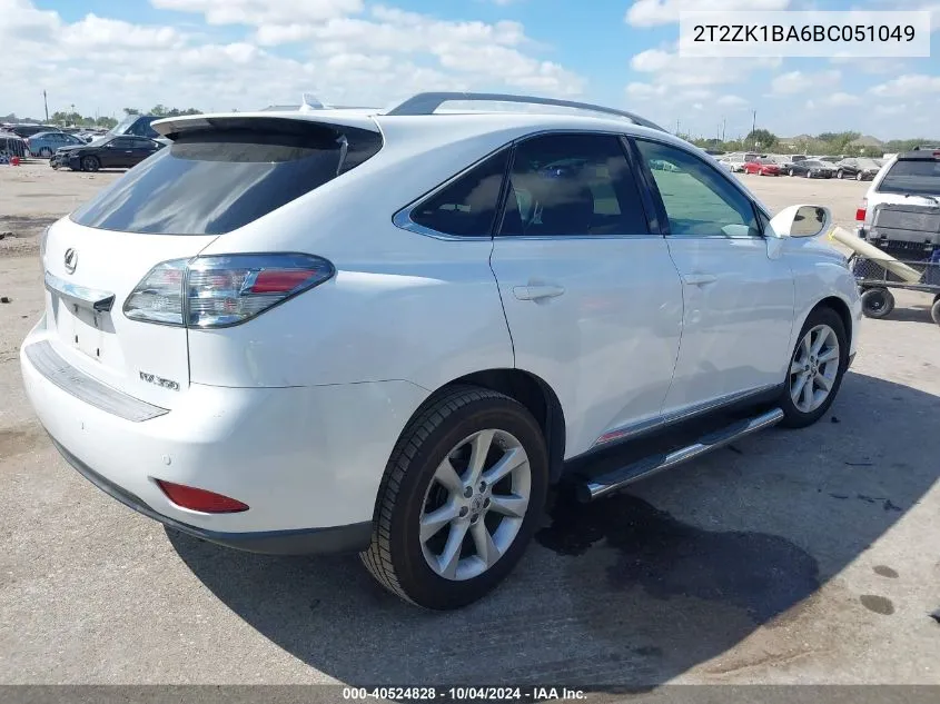 2T2ZK1BA6BC051049 2011 Lexus Rx 350