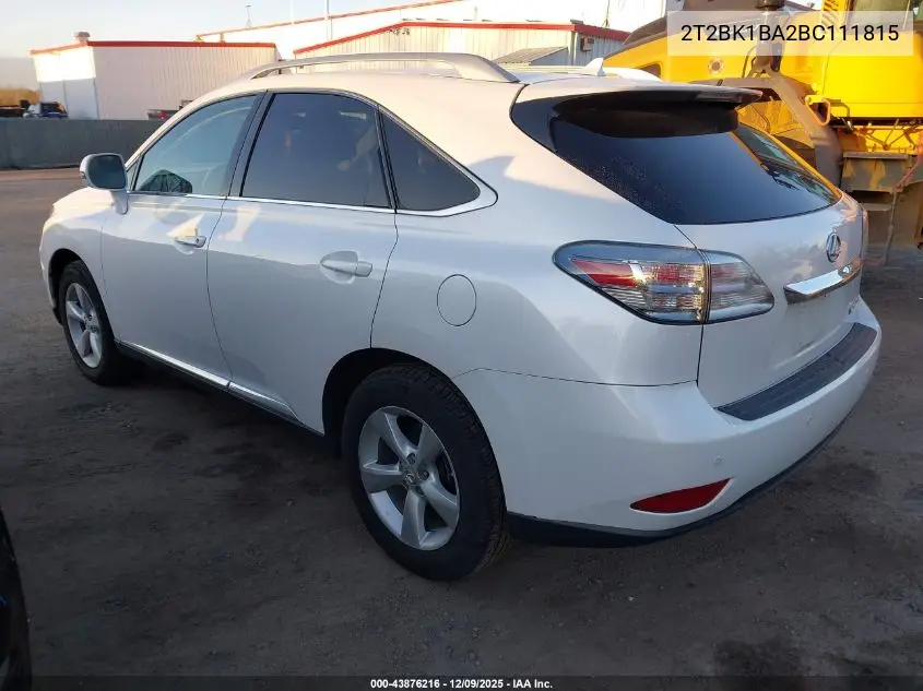 2T2BK1BA2BC111815 2011 Lexus Rx 350