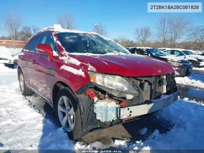 2T2BK1BA2BC081828 2011 Lexus Rx 350