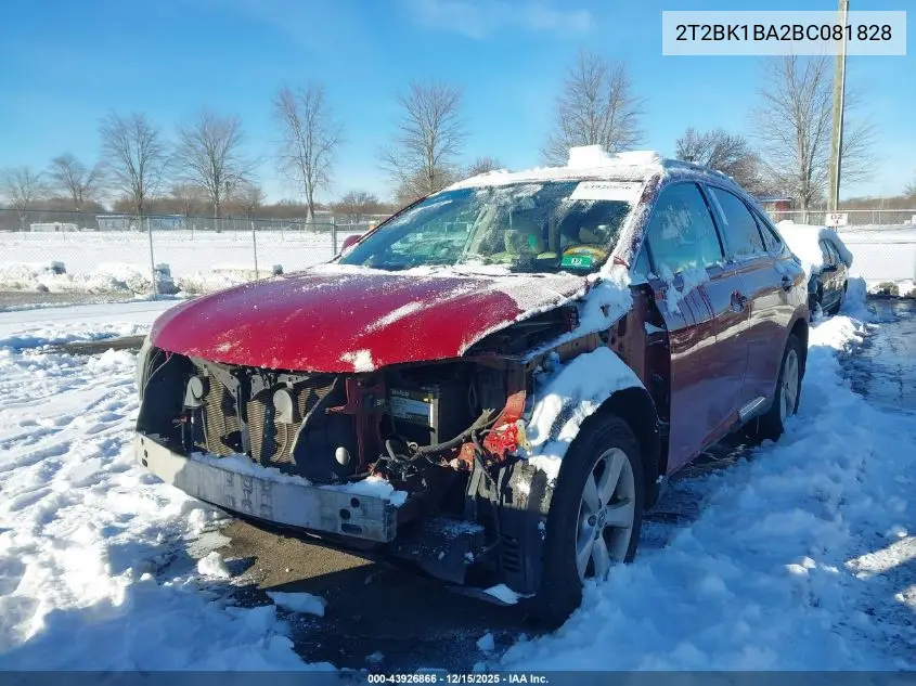 2T2BK1BA2BC081828 2011 Lexus Rx 350