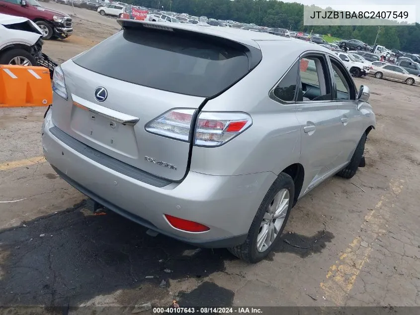 JTJZB1BA8C2407549 2012 Lexus Rx 450H