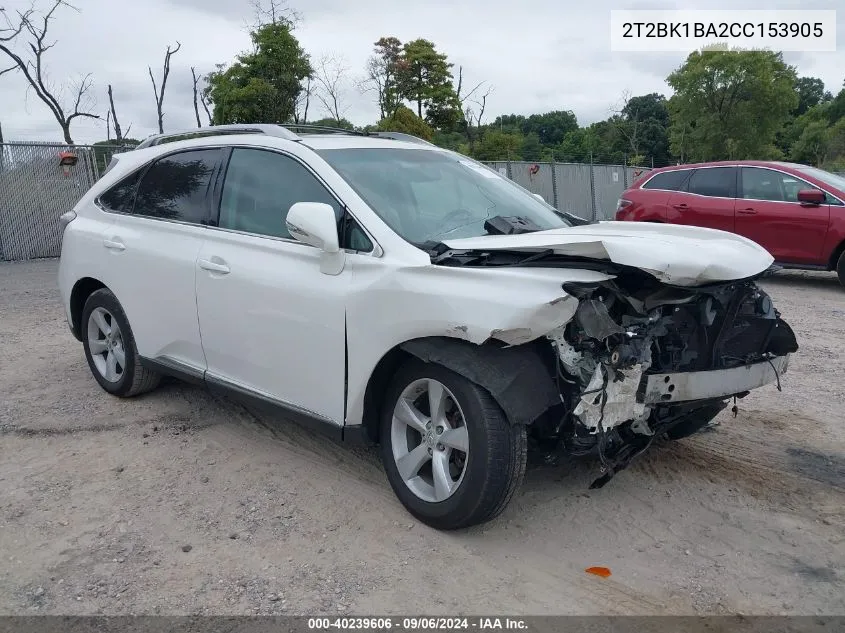 2T2BK1BA2CC153905 2012 Lexus Rx 350