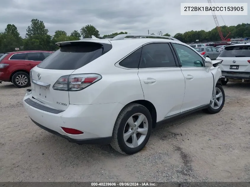 2T2BK1BA2CC153905 2012 Lexus Rx 350