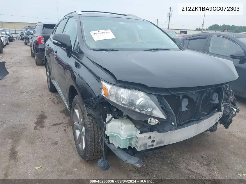 2T2ZK1BA9CC072303 2012 Lexus Rx 350