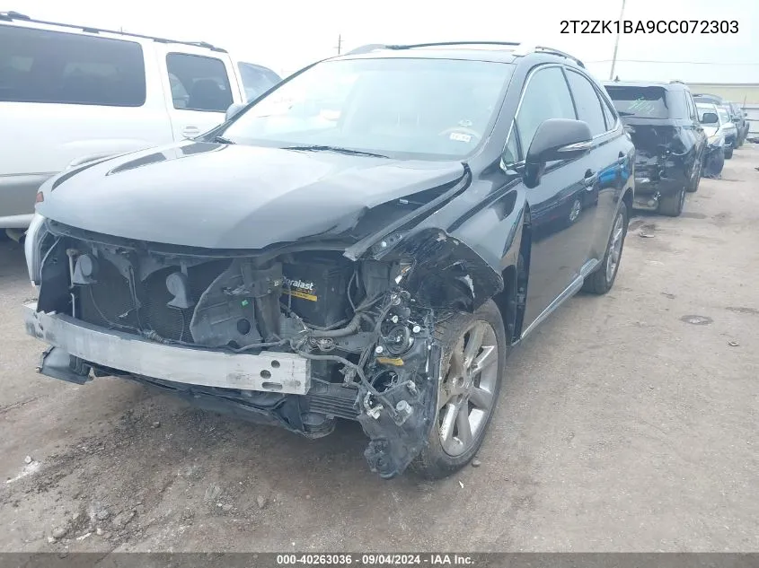 2T2ZK1BA9CC072303 2012 Lexus Rx 350