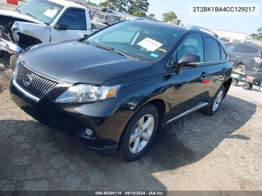 2T2BK1BA4CC129217 2012 Lexus Rx 350