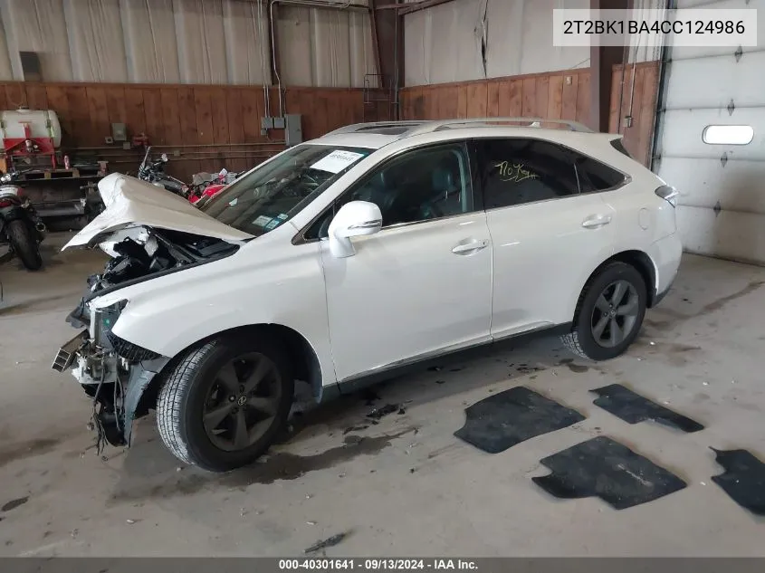 2T2BK1BA4CC124986 2012 Lexus Rx 350