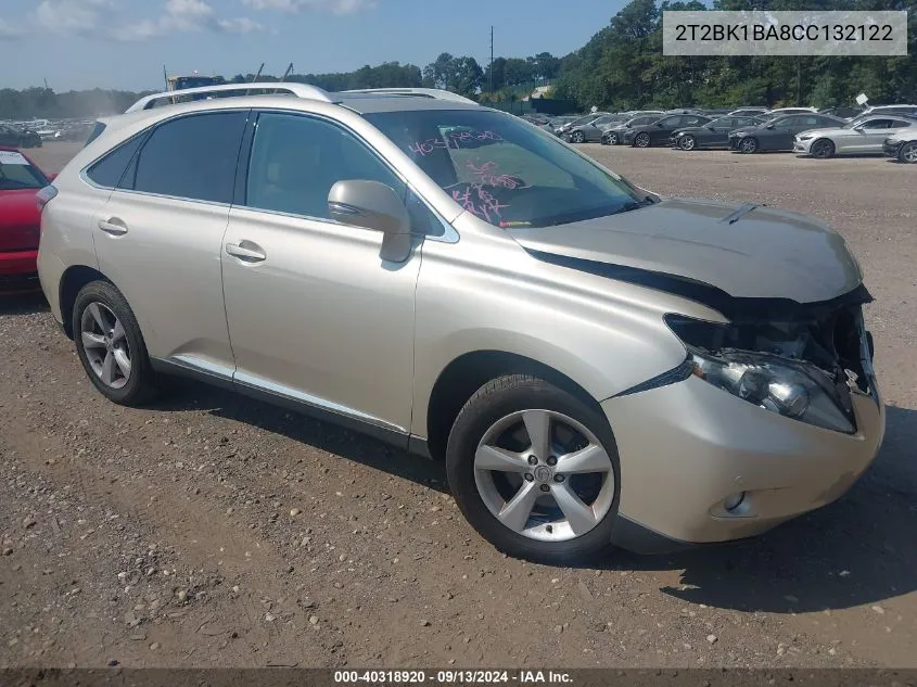 2T2BK1BA8CC132122 2012 Lexus Rx 350