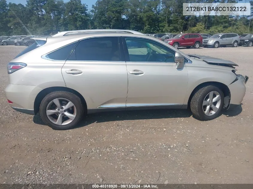 2T2BK1BA8CC132122 2012 Lexus Rx 350