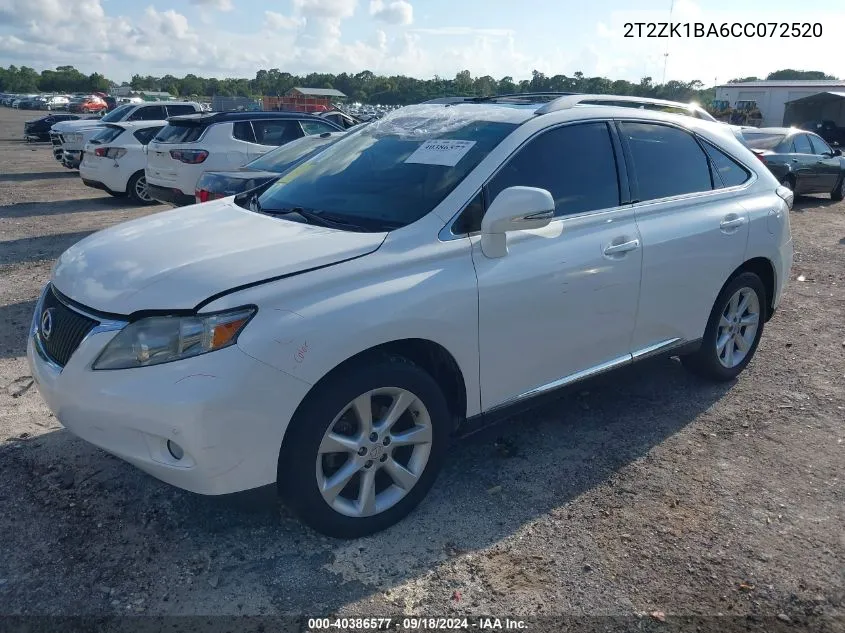 2T2ZK1BA6CC072520 2012 Lexus Rx 350