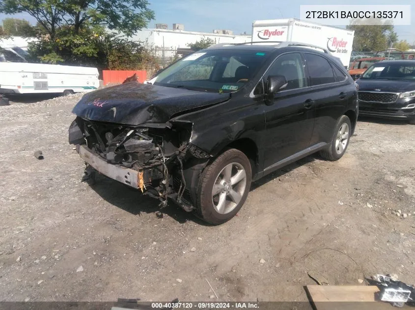 2T2BK1BA0CC135371 2012 Lexus Rx 350