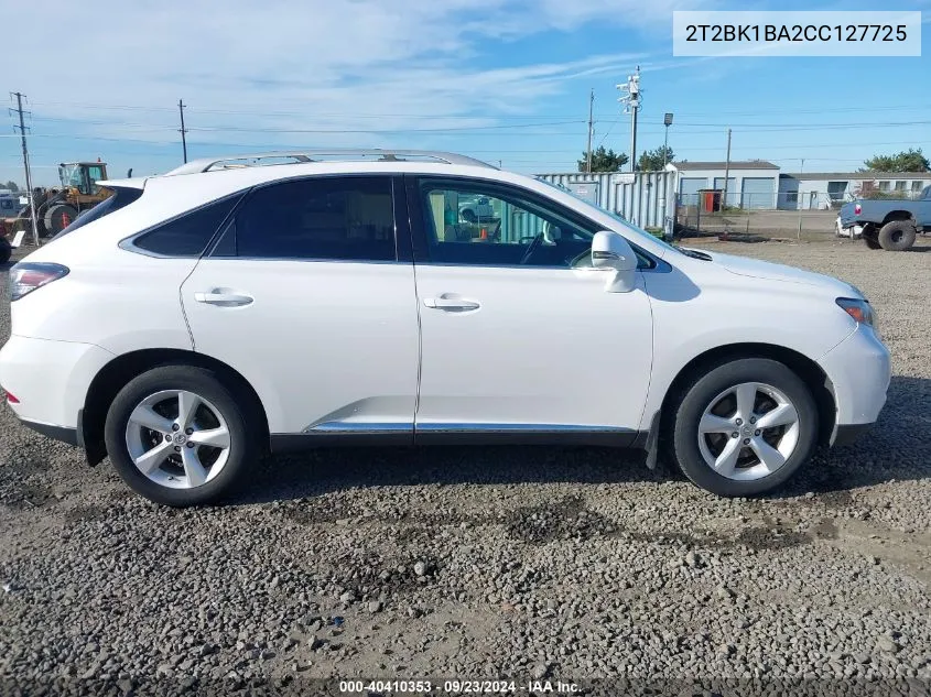 2T2BK1BA2CC127725 2012 Lexus Rx 350