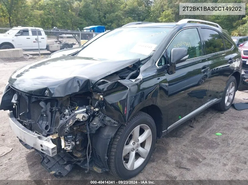 2T2BK1BA3CC149202 2012 Lexus Rx 350