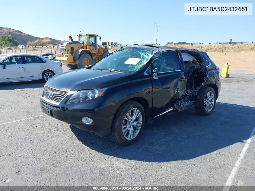 JTJBC1BA5C2432651 2012 Lexus Rx 450H