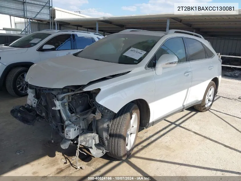 2T2BK1BAXCC130081 2012 Lexus Rx 350