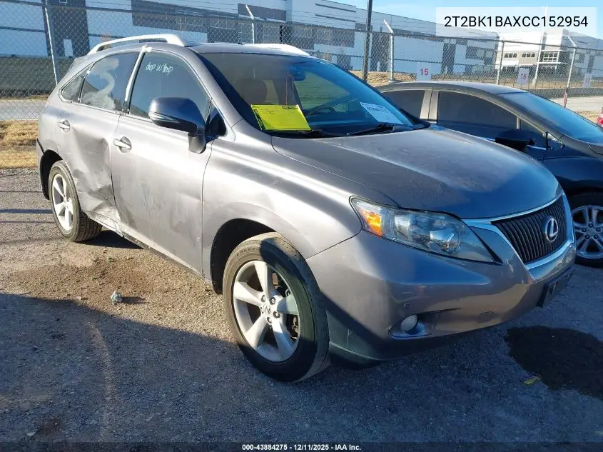 2T2BK1BAXCC152954 2012 Lexus Rx 350