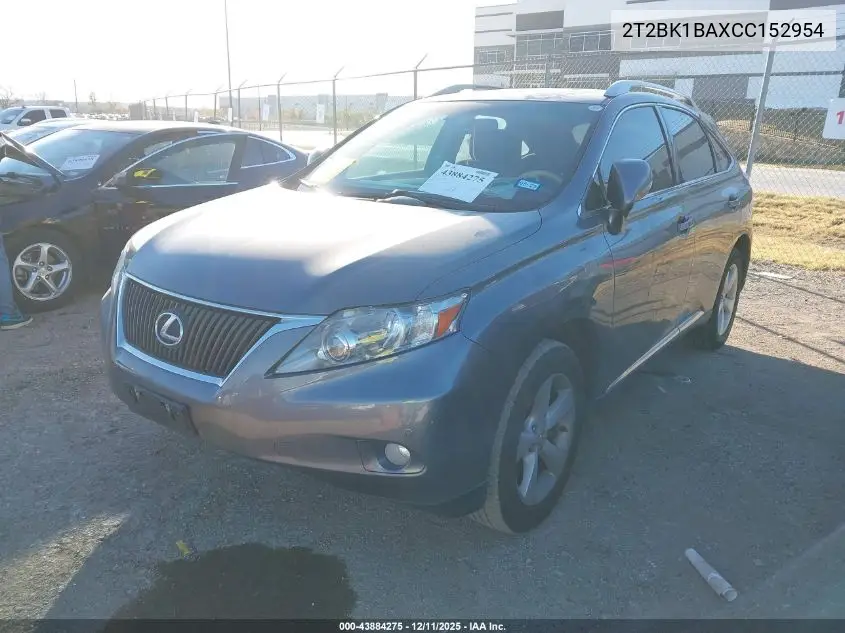 2T2BK1BAXCC152954 2012 Lexus Rx 350