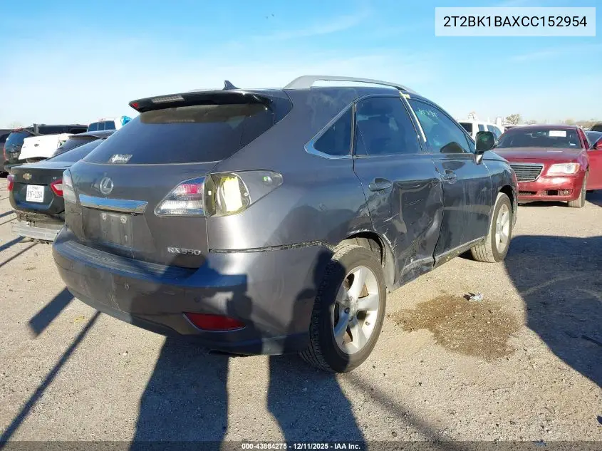 2T2BK1BAXCC152954 2012 Lexus Rx 350