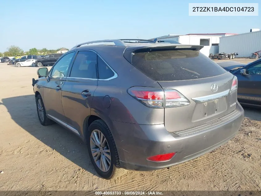 2T2ZK1BA4DC104723 2013 Lexus Rx 350