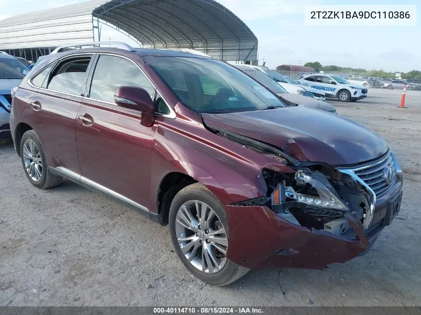 2T2ZK1BA9DC110386 2013 Lexus Rx 350