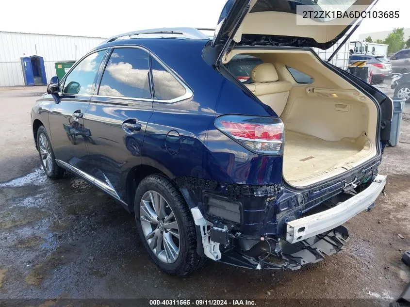 2T2ZK1BA6DC103685 2013 Lexus Rx 350