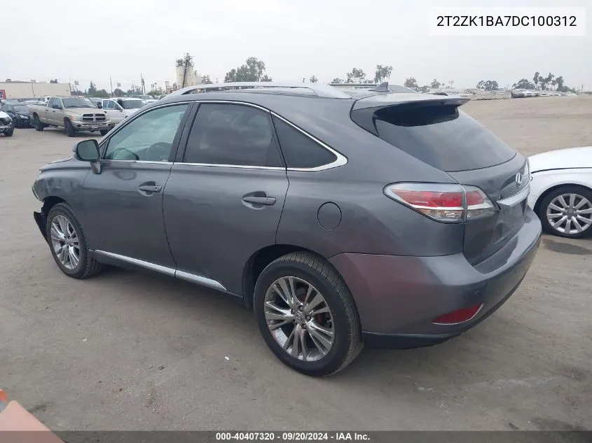 2T2ZK1BA7DC100312 2013 Lexus Rx 350