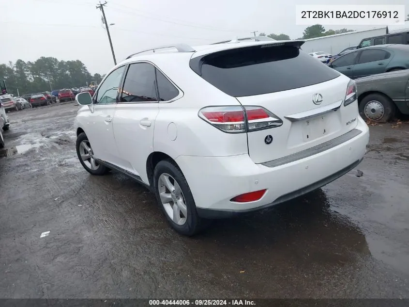 2013 Lexus Rx 350 VIN: 2T2BK1BA2DC176912 Lot: 40444006