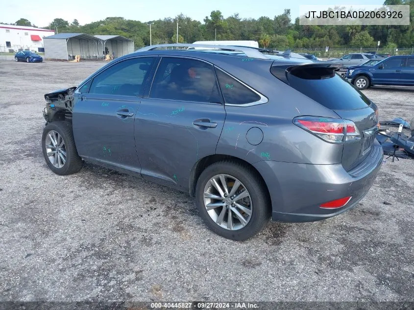 JTJBC1BA0D2063926 2013 Lexus Rx 450H 450