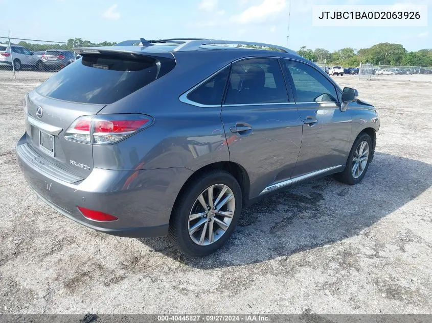 JTJBC1BA0D2063926 2013 Lexus Rx 450H 450