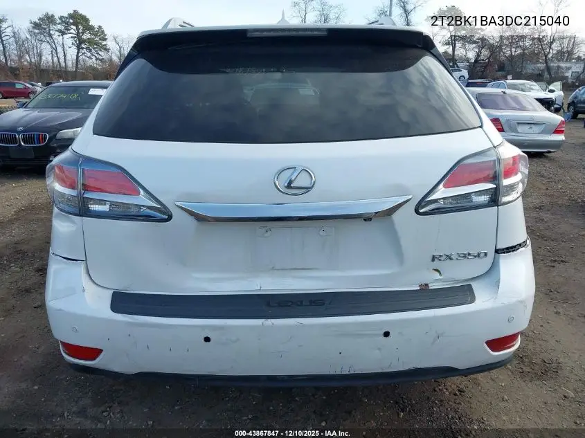 2T2BK1BA3DC215040 2013 Lexus Rx 350