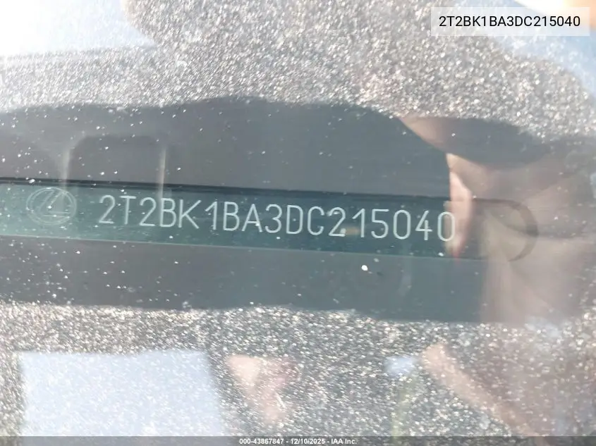 2T2BK1BA3DC215040 2013 Lexus Rx 350