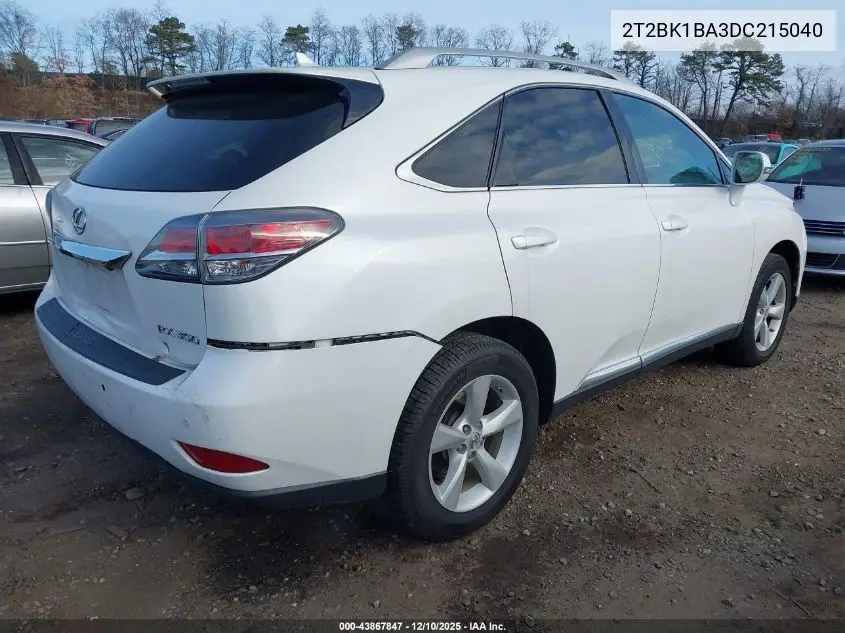 2T2BK1BA3DC215040 2013 Lexus Rx 350
