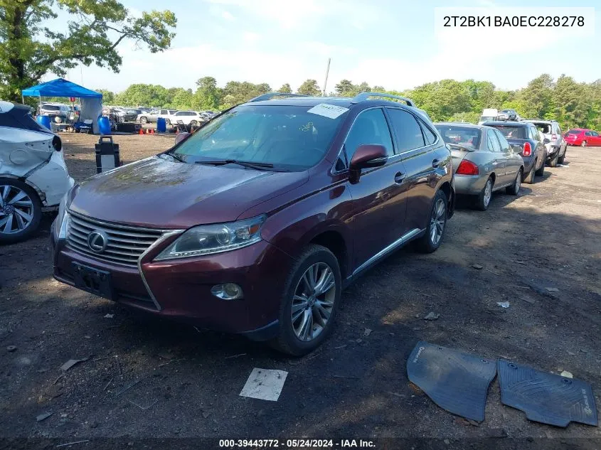 2T2BK1BA0EC228278 2014 Lexus Rx 350