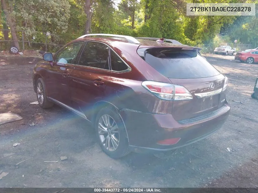 2T2BK1BA0EC228278 2014 Lexus Rx 350