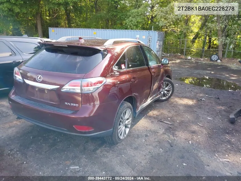 2T2BK1BA0EC228278 2014 Lexus Rx 350