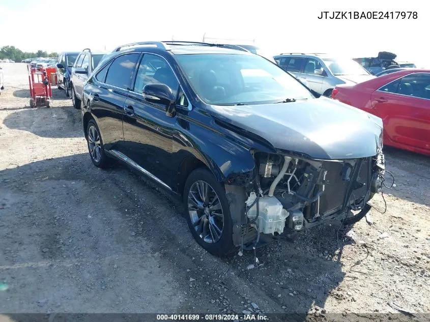 JTJZK1BA0E2417978 2014 Lexus Rx 350