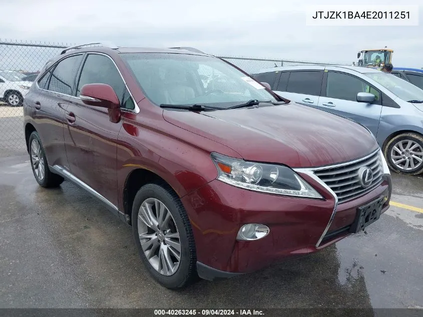 JTJZK1BA4E2011251 2014 Lexus Rx 350